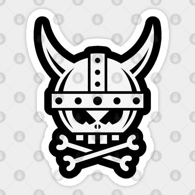 Viking Skull And Crossbones (Graphic) Sticker by MrFaulbaum